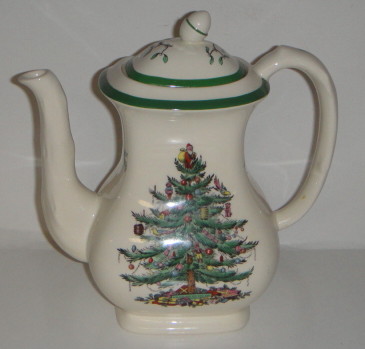 Spode Christmas Tree (Green Trim) S3324 Coffee Pot W/Lid